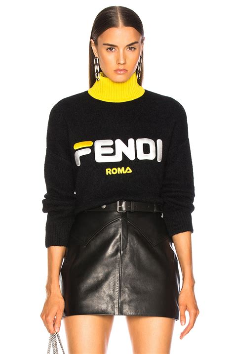 fendi logo sweater|fendi oversized sweater.